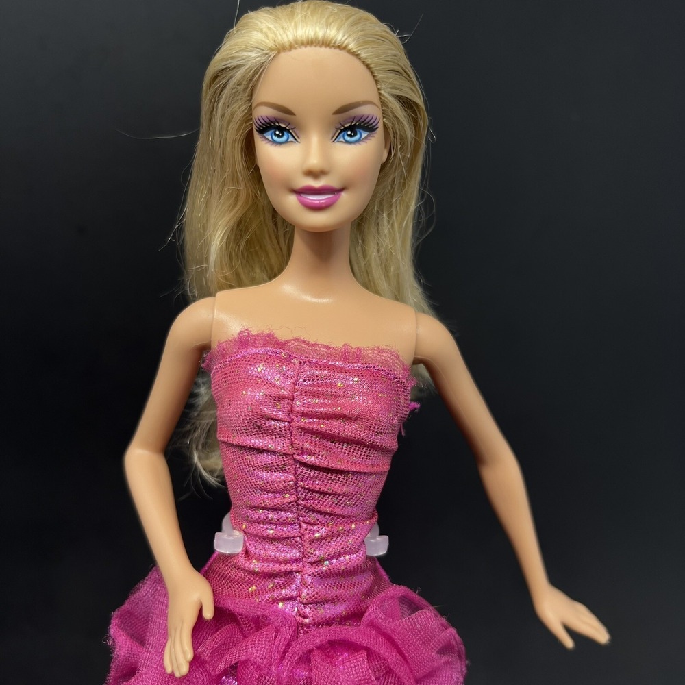 Barbie Doll Mattel Generation Girl blonde hair pink dress 1998 head 1999 body